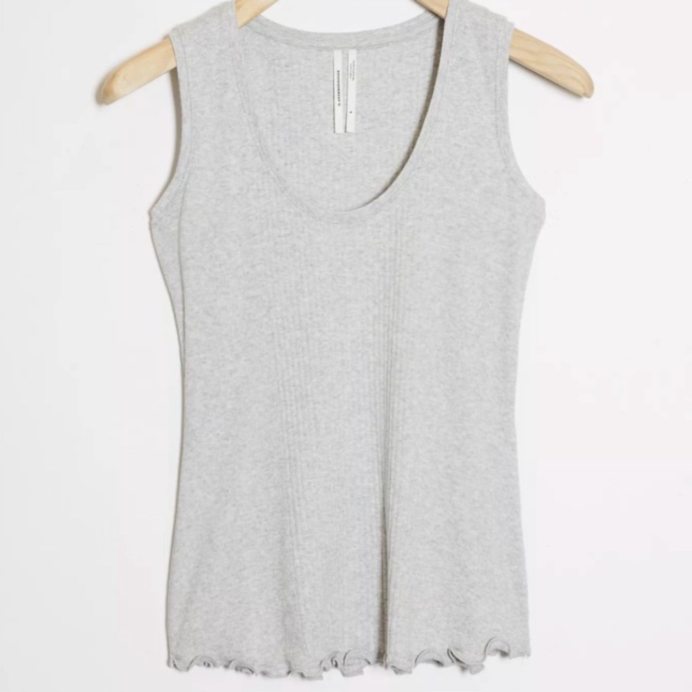 3/$25 Anthro Grey Ribbed Sleeveless Tank Top Small